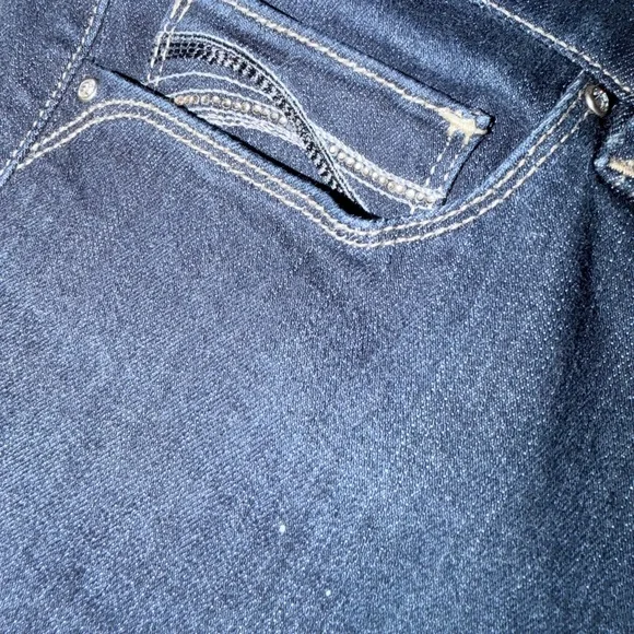 White House Black Market Deep Indigo Straight Leg Jeans - Picture 3 of 4